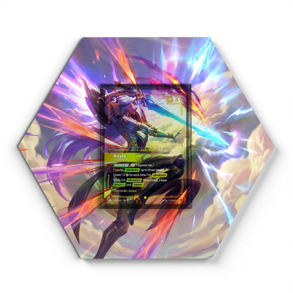 VEN-185 Kayle - Justified - Extended Artwork Riftbound Card Display